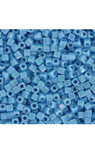 Miyuki square - cubes 1.8mm Beads - Opaque turquoise blue ab SB18-482